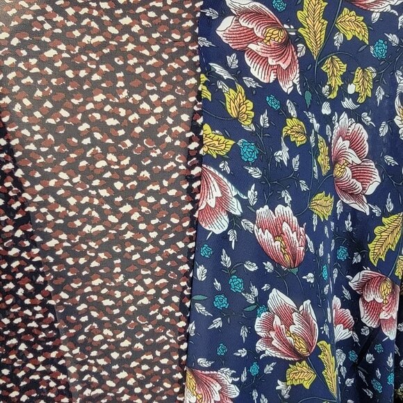 Umgee Sheer Mixed Print Bell Sleeve Boho Kimono Duster Coverup Size Small Medium - Picture 8 of 12